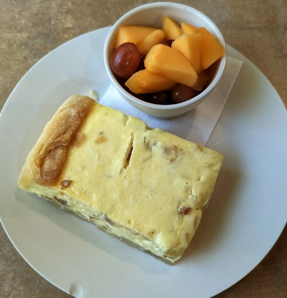 Quiche Lorraine with Fresh Fruit Cup